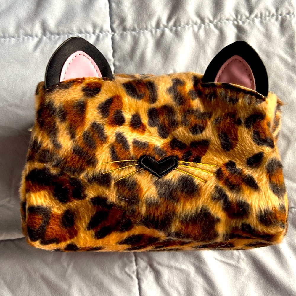 5/$40 Brand New Leopard Print Cat Ear Pouch Bag